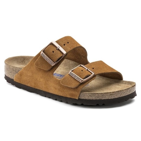 Birkenstock Shoes - Birkenstock Women's Suede Two-Strap Sandals in Chestnut